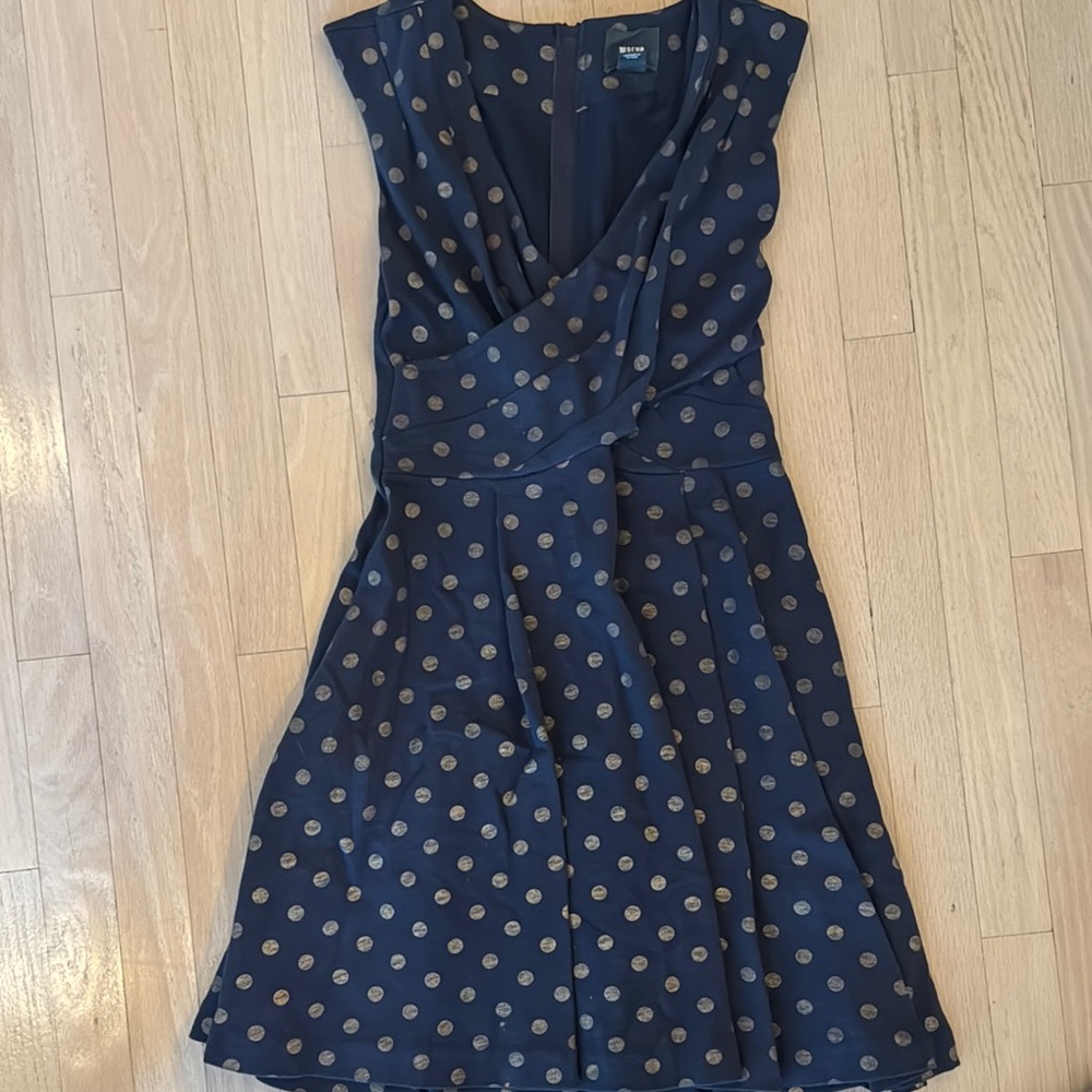 Polka Dot Navy Dress